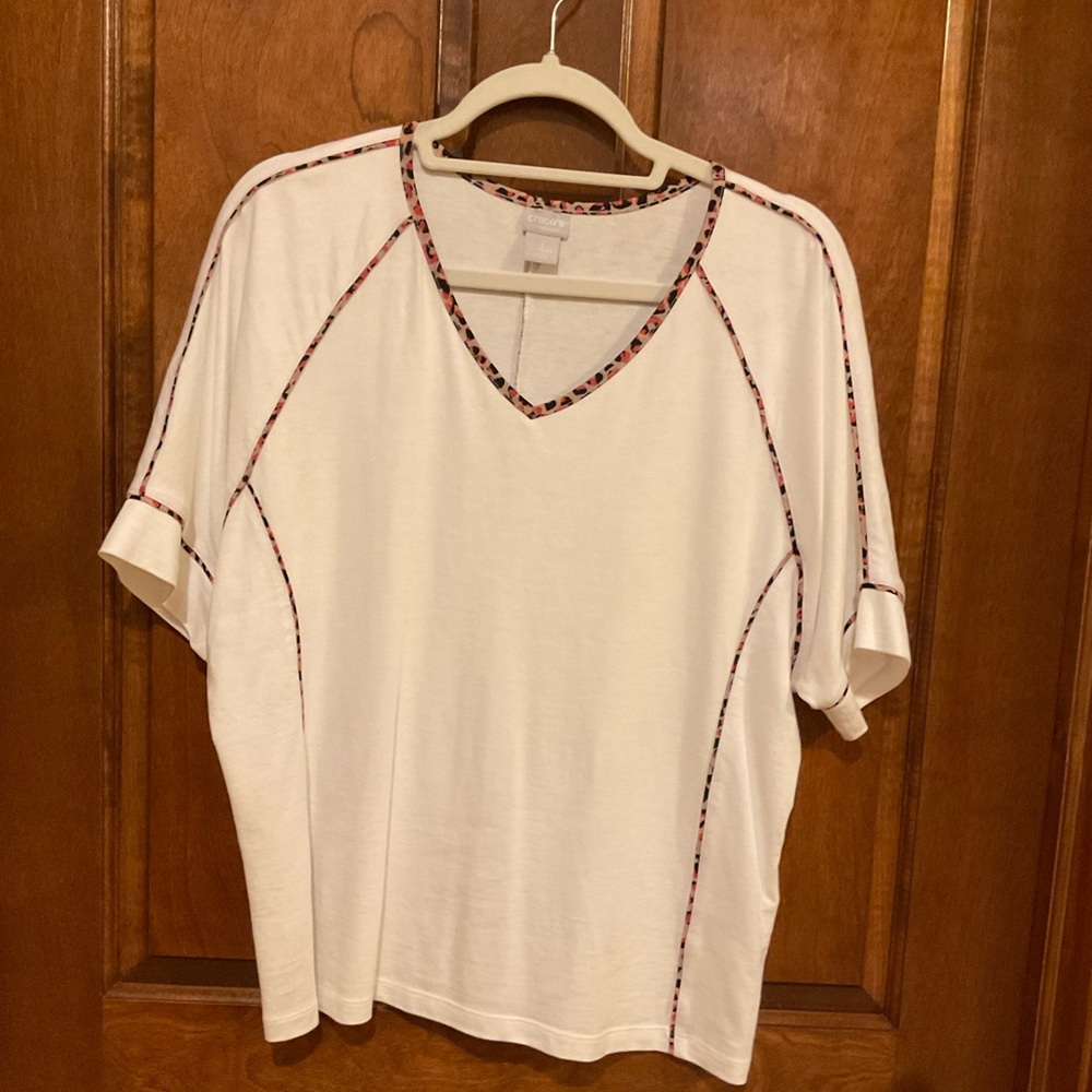 Chico’s White V-Neck Top
